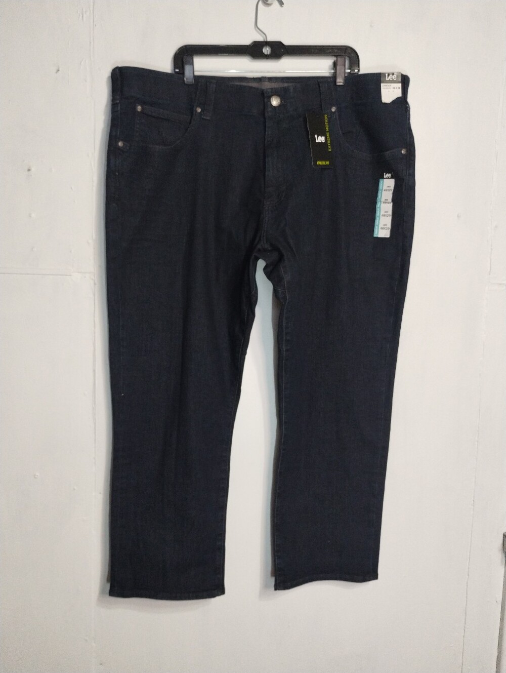 Lee Men's Dark Blue Straight Leg Jeans (48X29)
